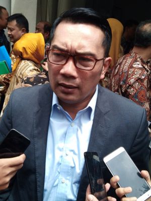Gubernur Jawa Barat Ridwan Kamil saat ditemui di  Kantor DP3AKB, Jalan Sumatera, Kota Bandung, Jumt (3/1/2020).
