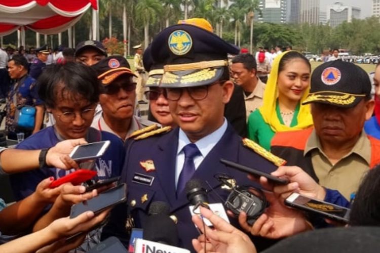 Gubernur DKI Jakarta Anies Baswedan di kawasan Monas, Jakarta Pusat, Selasa (17/9/2019).