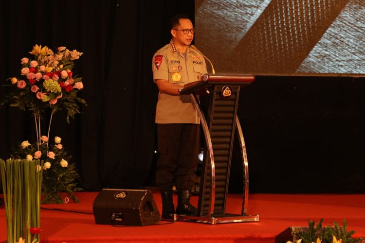 Polri dan TNI menggelar rapat pimpinan bersama di Gedung STIK-PTIK, Jakarta Selatan, Selasa (29/1/2019).