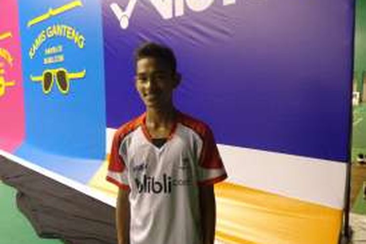 Tunggal putra Indonesia yang tampil pada kelompok umur 15 tahun dalam turnamen Blibli.com Badminton Asia U17 & U15 Junior Championships 2016 di GOR Jati, Kudus, Jawa Tengah, Muhammad Asqar Harianto.