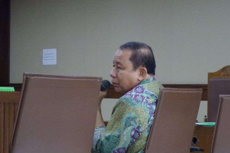 Mantan Kepala BPJN IX Maluku dan Maluku Utara, Amran HI Mustary, di Pengadilan Tipikor Jakarta, Rabu (15/3/2017).