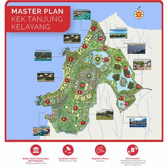 Master Plan Kawasan Ekonomi Khusus (KEK) Tanjung Kelayang yang ada di Provinsi Kepulauan Bangka Belitung.