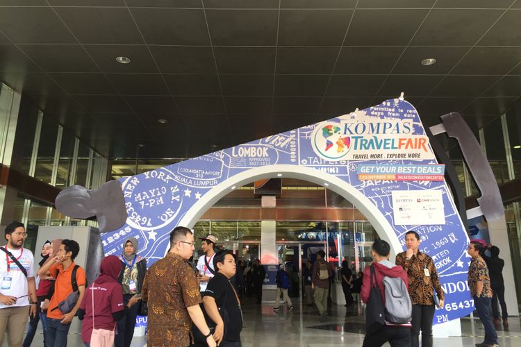 Kompas Travel Fair 2018 resmi di buka di Jakarta Convention Center, Jumat (7/9/2018).