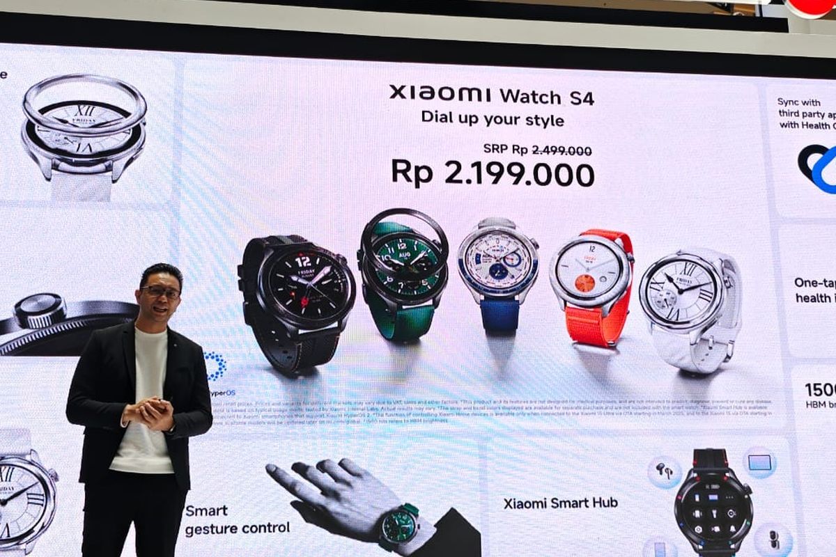 Peluncuran Xiaomi Watch S4 di Jakarta, Kamis (13/3/2025).