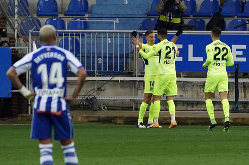 Alaves Vs Atletico - Suarez Jadi Penyelamat, Los Rojiblancos Kudeta Real Madrid