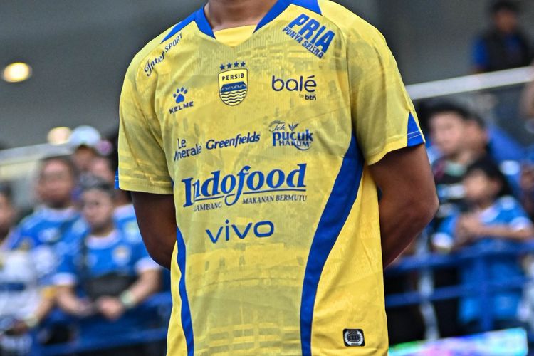 Detail jersey alternate Persib Bandung 2025-2026 x Kelme yang diluncurkan Sabtu (2/8/2025) di Gelora Bandung Lautan Api (GBLA).