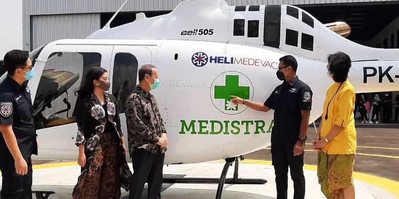 Rumah Sakit Medistra Jakarta dan PT Whitesky Aviation pada Rabu (19/8/2020) di Jakarta merilis kerja sama program medevac dengan menggunakan pesawat helikopter. 
