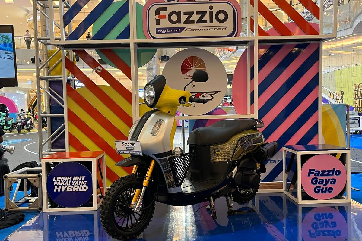 Modifikasi Yamaha Fazzio bergaya trail hasil garapan NGKS Indonesia