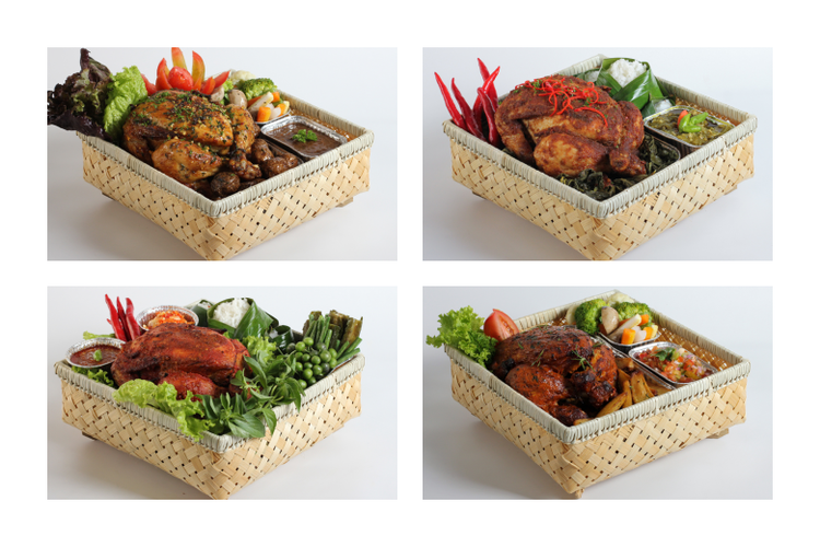 Empat jenis pilihan rasa untuk roasted chicken, yaitu Roasted Chicken Tandoori, Herbs Roasted Chicken, Roasted Chicken Bumbu Rujak, dan Roasted Chicken Bumbu Rendang.