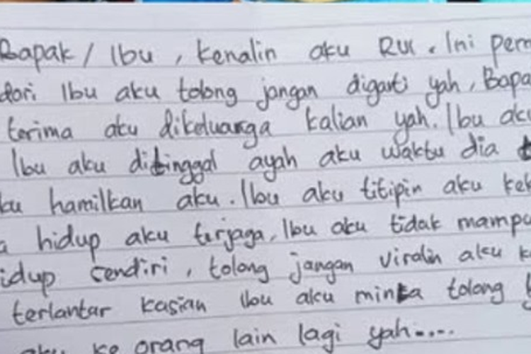 Pesan dalam Surat Bayi yang Ditinggalkan di Depan Masjid Sintang: Ibu Aku Ditinggal Ayah