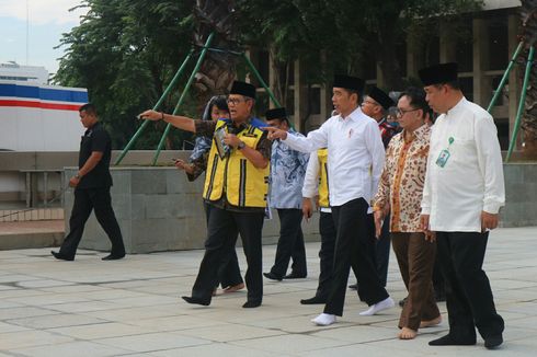 Didampingi Tiga Menteri, Jokowi Tinjau Proses Renovasi Masjid Istiqlal