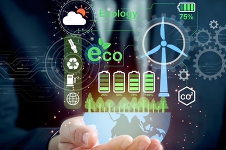 Ilustrasi ekonomi hijau. 