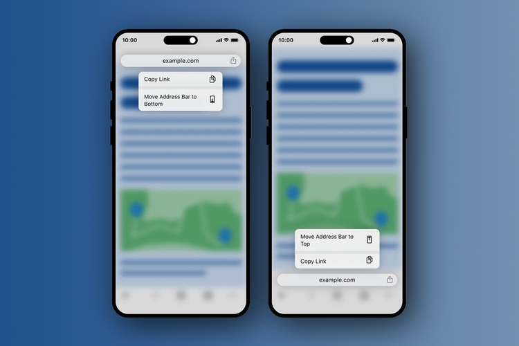 Opsi address bar di bawah ini sudah lebih dulu hadir untuk pengguna Chrome di iPhone sejak 2023, dan sebelumnya juga tersedia di browser Safari sejak iOS 15.