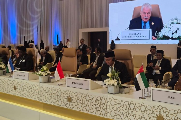 Menteri PU Dody Hanggodo saat menghadiri The 5th Islamic Conference of Ministers Responsible for Water yang diselenggarakan di Jeddah, Arab Saudi, pada 21?22 Oktober 2025.