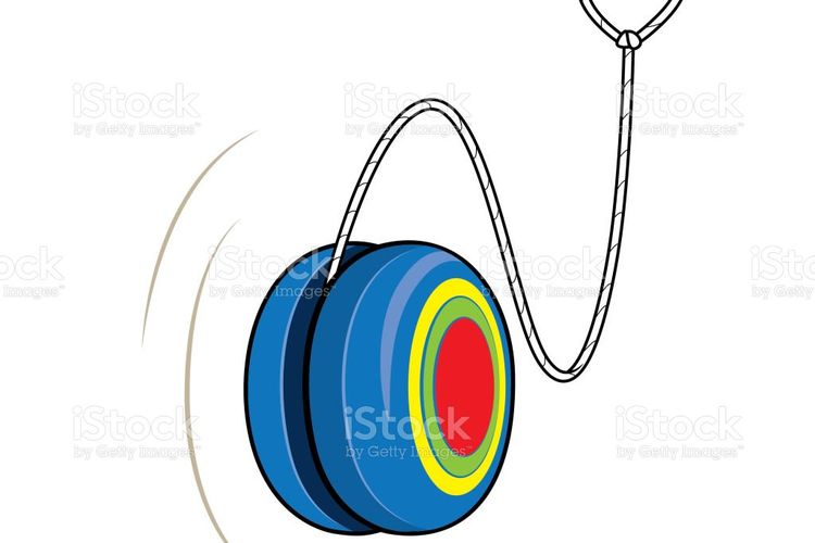 Vector illustration of yo-yo isolated on white background.