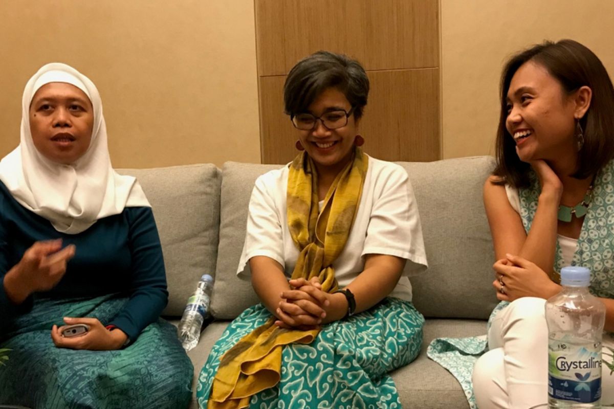 Dari kiri ke kanan: Rina Trinawati pemilik usaha Tintin Chips, Esthetika Wulandari pemilik Sekar Gemati Agroventure, dan Head of Marketing Google Indonesia, Veronika Utami.