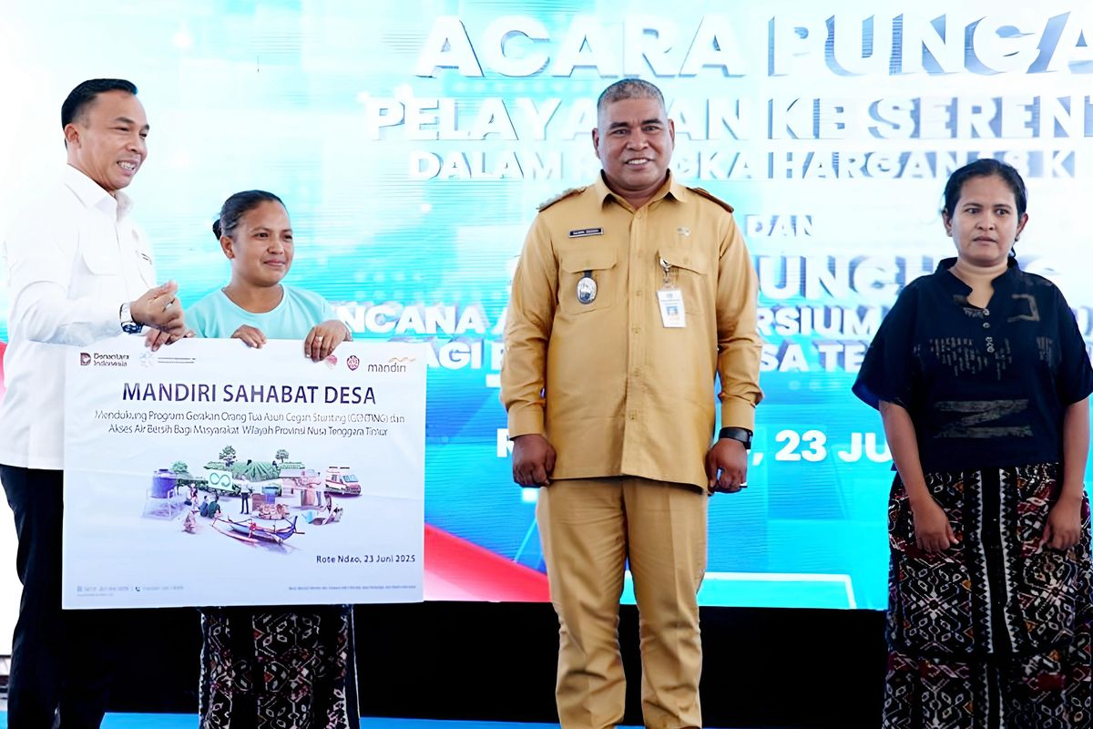 Bank Mandiri luncurkan program Mandiri Sahabat Desa dengan sasaran 200 keluarga rawan stunting di Nusa Tenggara Timur, Senin (23/6/2025).
