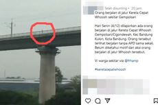 Viral, Video Seseorang Masuk dan Berjalan di Jalur Kereta Cepat, Ini Kata KCIC