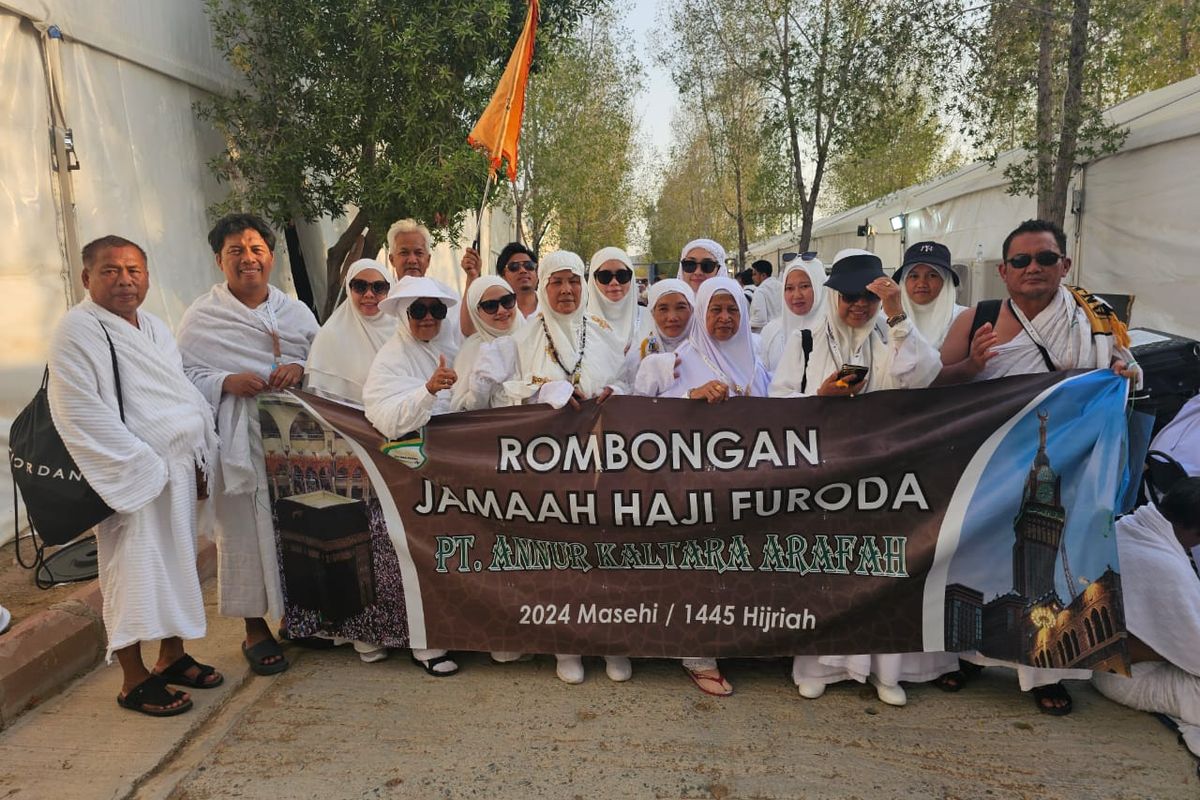 Jamaah haji furoda 2024 yang diberangkatkan PT An Nur Kaltara Arafah