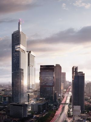 Autograph Tower yang berada di Kompleks Thamrin Nine, Jakarta Pusat, Bakal memecahkan reeker gedung tertinggi di Indonesia.