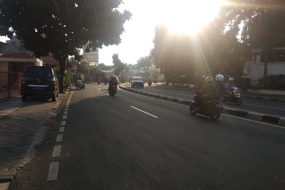 Suasana Jalan Aipda KS Tubun, Tanah Abang, Jakarta Pusat, Kamis (23/5/2019) pagi.