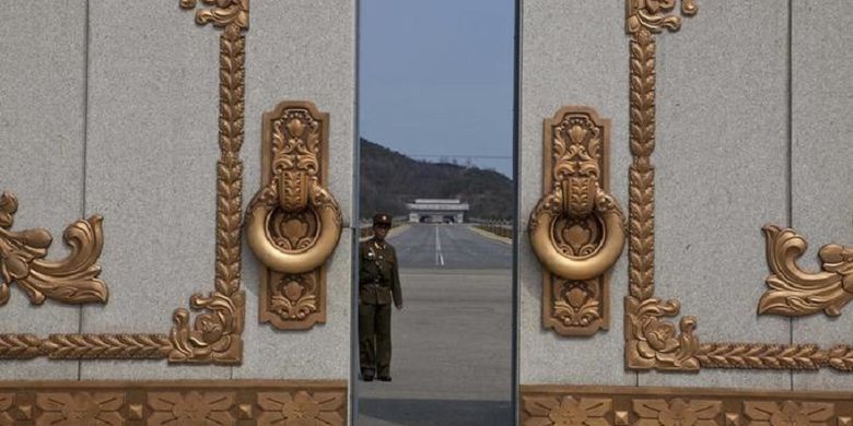 Istana Kumsusan atau Mausoleum Kim II Sung di Pyongyang timur, Korea Utara.