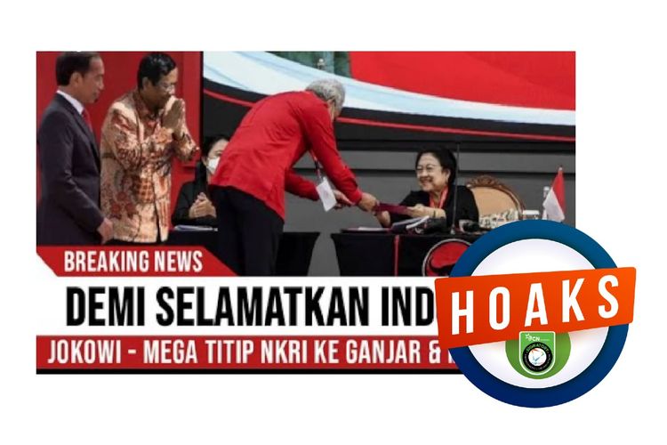 Hoaks, Jokowi dan Megawati titipkan Indonesia ke Ganjar dan Mahfud MD
