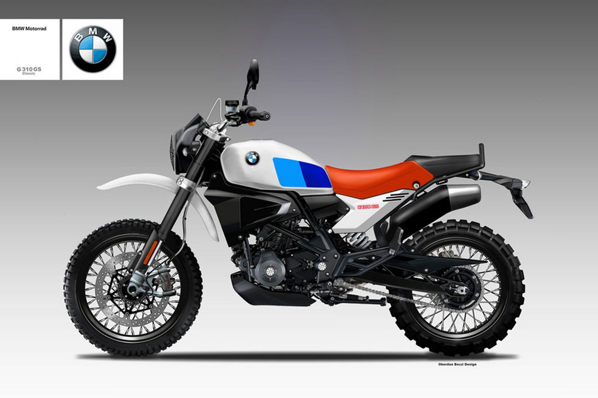 BMW G310R renderan versi scrambler.