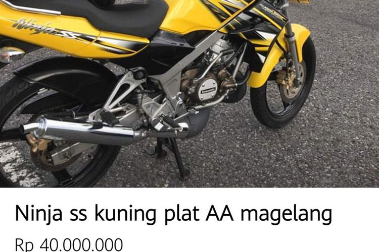 Kawasaki Ninja 150R warna kuning menjadi motor sport yang banyak dicari harganya semakin melambung