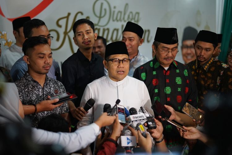 Ketua Umum Partai Kebangkitan Bangsa (PKB) Muhaimin Iskandar saat ditemui di rumah dinas Wakil Ketua MPR, Kompleks Widya Chandra, Jakarta Selatan, Sabtu (18/5/2019). 