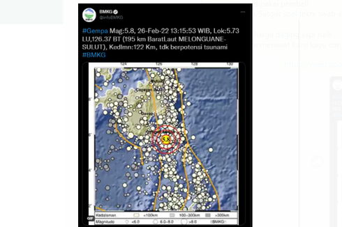 Gempa Magnitudo 5,6 Guncang Melonguane Sulut, Berikut Analisis BMKG