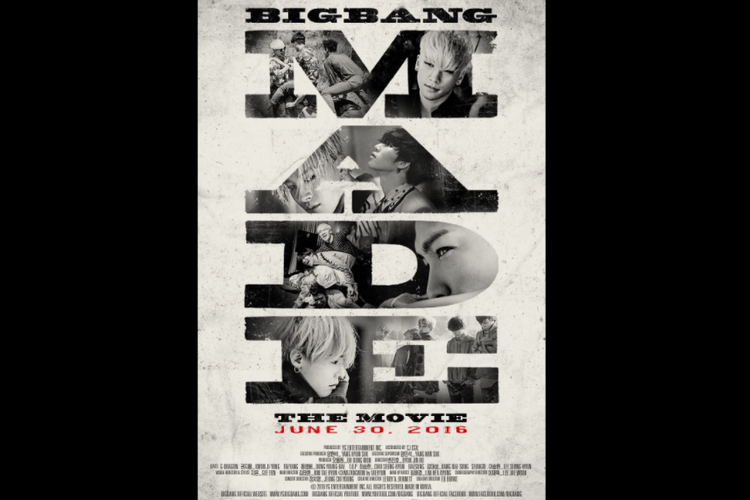Poster film dokumenter Bigbang Made The Movie (2016).