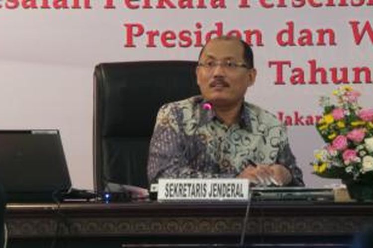 Sekretaris Jenderal Mahkamah Konstitusi Janedri M Gaffar