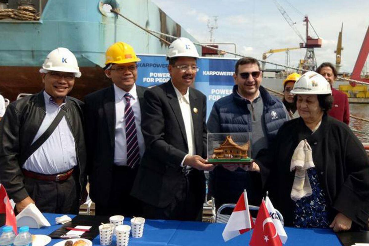 Gubernur Sumatera Utara Erry Nuradi ke Turki dalam rangka melepas kapal MVPP yang akan beroperasi di Belawan, Sabtu (22/4/2017)