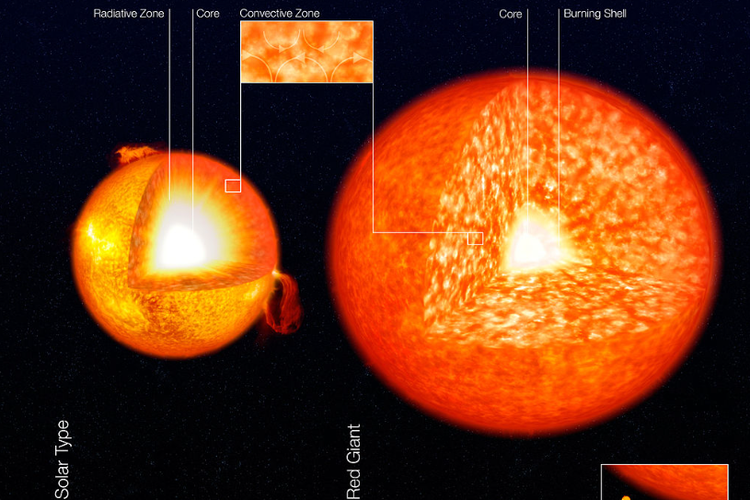 Comparison Of The Sun With The Red Giant Star