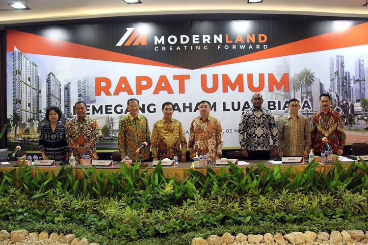 PT Modernland Realty Tbk. (MDLN) menggelar acara Rapat Umum Pemegang Saham Luar Biasa (RUPSLB) bertempat di Club House Jakarta Garden City, Jakarta Timur pada Jumat, 5 November 2021.