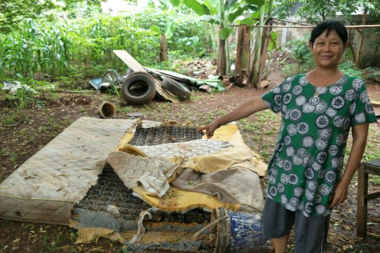 Ular jenis sanca dengan panjang sekitar 3,5 meter ditangkap dirumah Rohimah (60) warga yang bermukim di Witana Harja, Pamulang, Tangerang Selatan, Kamis (9/1/2020) malam. 