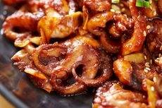 Resep Baby Octopus Panggang Pedas, Hasilnya Tidak Alot