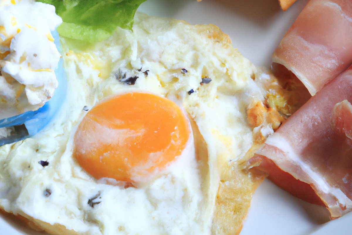 Ilustrasi sarapan dengan telur ceplok 