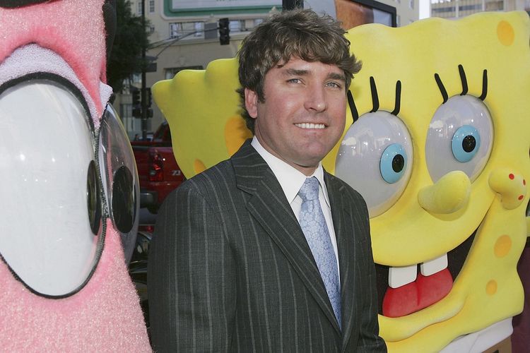 Sutradara Stephen Hillenburg menghadiri pemutaran perdana film The Spongebob Squarepants Movie di Graumans Chinese Theatre 14 November 2004 di Los Angeles, California