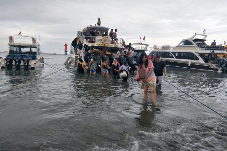 Fast boat menuju Pulau Nusa Penida. Foto diambil pada Minggu (11/11/2018).