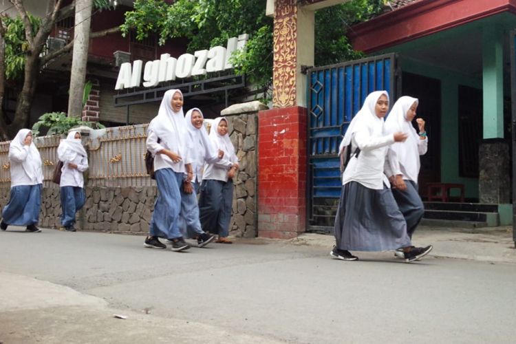 Suasana di lingkungan Pesantren Bahrul Ulum Tambakberas Jombang, Selasa (19/2/2019).