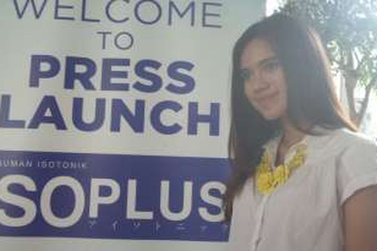  Audy Marissa diabadikan dalam sebuah acara peluncuran minuman energi di Hotel Veranda, Kebayoran Lama, Jakarta Selatan, Rabu (8/9/2016).
