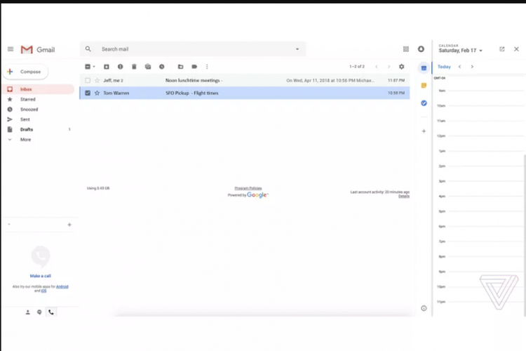 Prediksi tampilan Gmail setelah dirombak