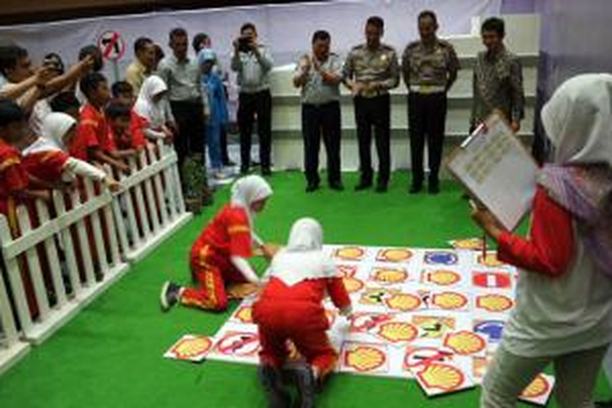 Kota Shell dibangun untuk dijadikan simulasi menumbuhkan kesadaran berlalu lintas sejak dini.