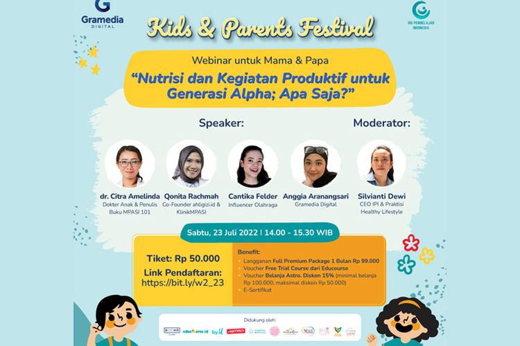 Nutrisi dan Kegiatan untuk Generasi Alpha pada Kids and Parents Festival