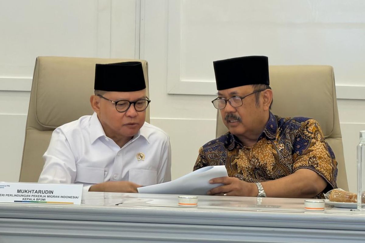 Menteri Pelindungan Pekerja Migran Indonesia (P2MI) Mukhtarudin melakukan audiensi strategis dengan Menteri Perencanaan Pembangunan Nasional (PPN)/Kepala Badan Perencanaan Pembangunan Nasional (Bappenas) Rachmat Pambudy di Kantor Bappenas, Jakarta, Selasa (26/5/2026).
