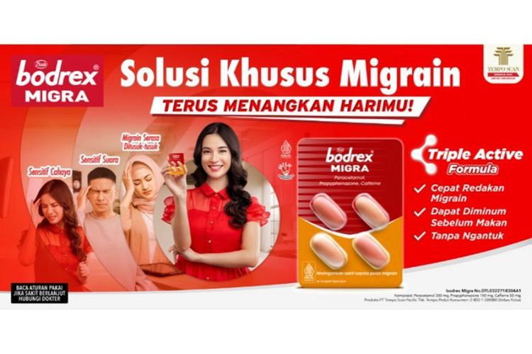 bodrex Migra solusi khusus untuk membantu meredakan migrain. 