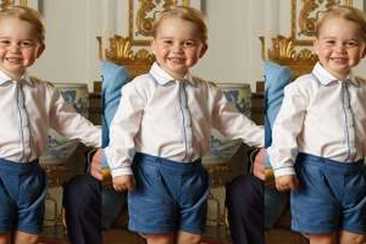 Pose imut dan menggemaskan Pangeran George saat foto keluarga memperingati ulangtahun Ratu Elizabeth ke-90
