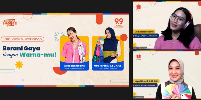 BincangShopee 9.9 Super Shopping Day ?Berani Gaya dengan Warna-mu!? pada Selasa (30/8/2022).